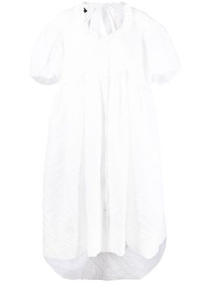 Simone Rocha puff-sleeve jacquard midi dress - White