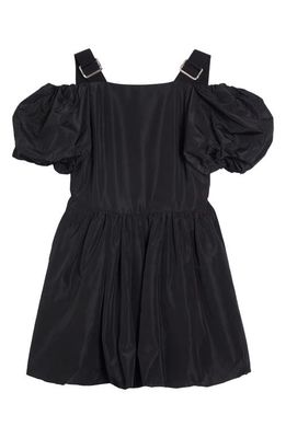 Simone Rocha Puff Sleeve Slider Strap Minidress in Black