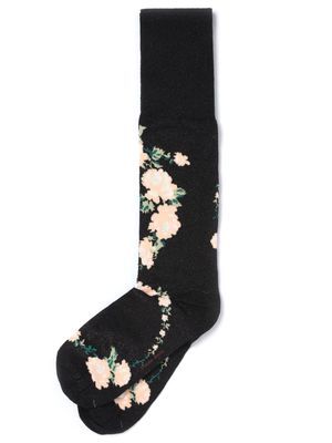 Simone Rocha Rosebud jacquard socks - Black