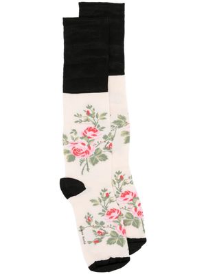 Simone Rocha Rosebud jacquard socks - Pink