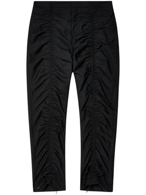 Simone Rocha ruched-detail straight-leg trousers - Black