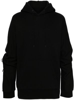 Simone Rocha ruched drop-shoulder hoodie - Black