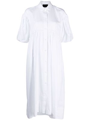 Simone Rocha scallop-detail short-sleeve dress - White