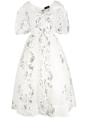 Simone Rocha sequin-embellished tulle maxi dress - White