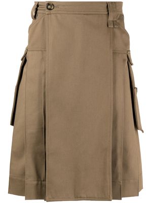 Simone Rocha side-button pleated shorts - Brown