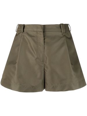 Simone Rocha side-zip satin shorts - Green