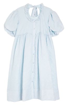 Simone Rocha Signature Puff Sleeve Dress in Pale Blue
