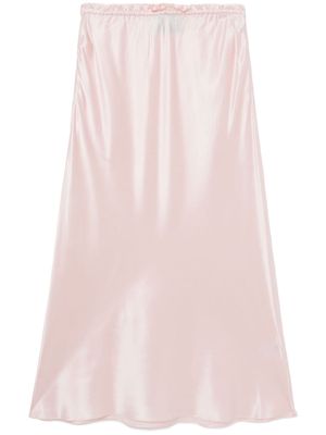 Simone Rocha silk-satin midi skirt - Pink