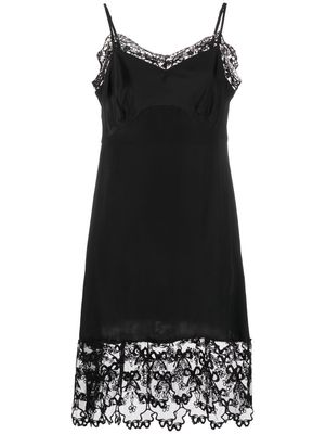 Simone Rocha sleeveless lace-hem dress - Black
