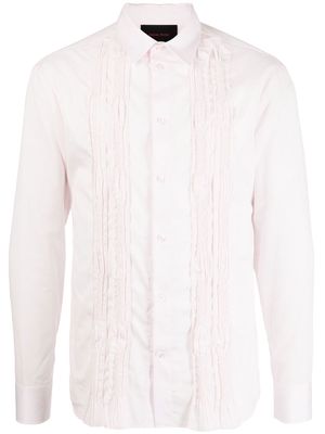 Simone Rocha smocking-detail cotton shirt - Pink
