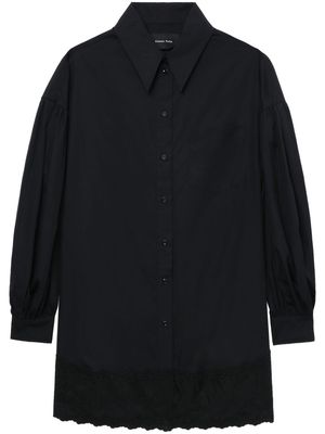 Simone Rocha tulle-layer cotton shirt dress - Black