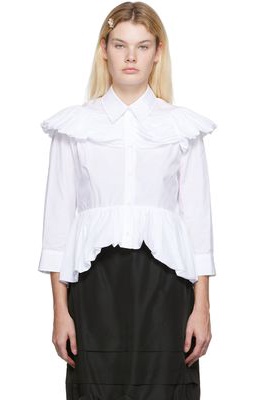 Simone Rocha White Peplum Shirt