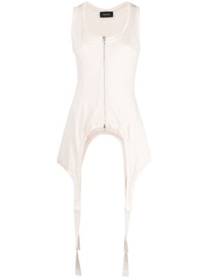 Simone Rocha zip-fastening sleeveless top - Neutrals