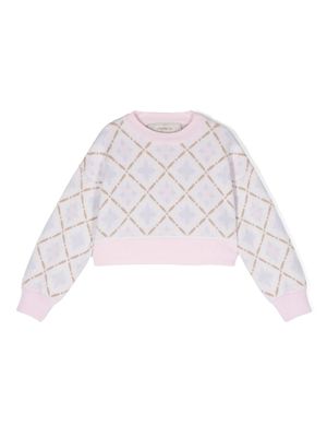Simonetta argyle-knit virgin wool jumper - White