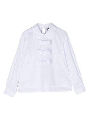 Simonetta bow-detail long-sleeve blouse - White