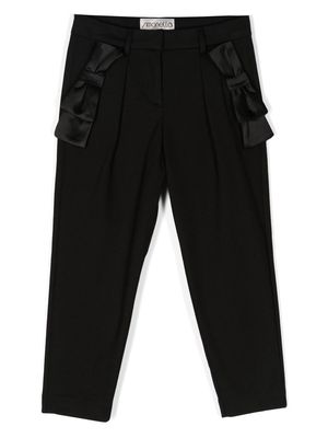 Simonetta bow-detail pleated trousers - Black