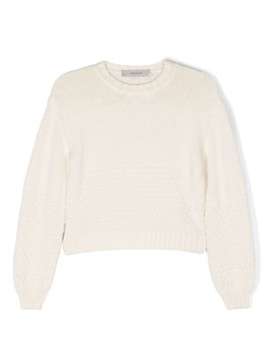 Simonetta cable-knit wool-blend jumper - Neutrals