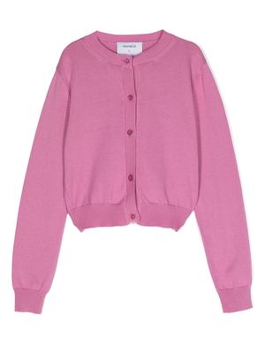 Simonetta cotton-cashmere blend cardigan - Pink