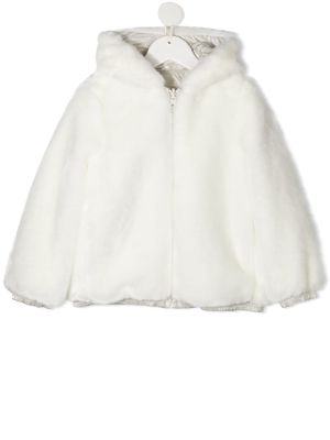 Simonetta faux fur hooded jacket - White