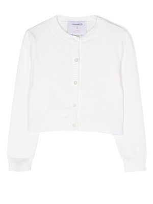 Simonetta fine knit buttoned cardigan - White