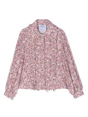 Simonetta floral-print ruffled blouse - Pink
