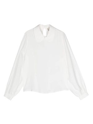 Simonetta Peter Pan-collar long-sleeve blouse - White