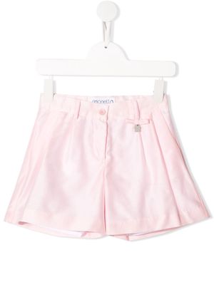 Simonetta pleated detail high-waisted shorts - Pink