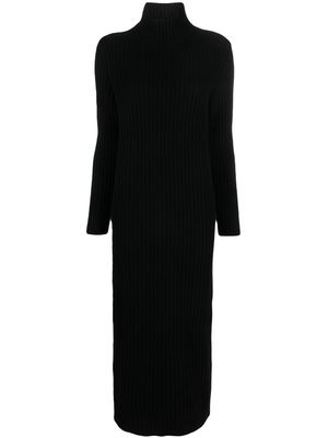Simonetta Ravizza Annecy high-neck cashmere-wool dress - Black
