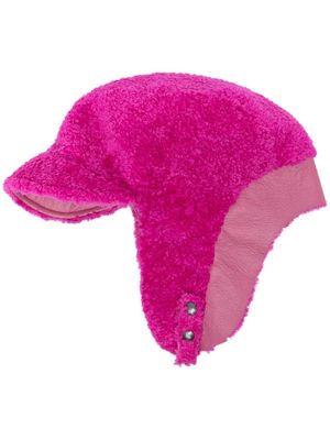 Simonetta Ravizza Aviator shearling hat - Pink