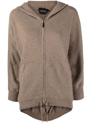 Simonetta Ravizza Calla cashmere hoodie - Brown