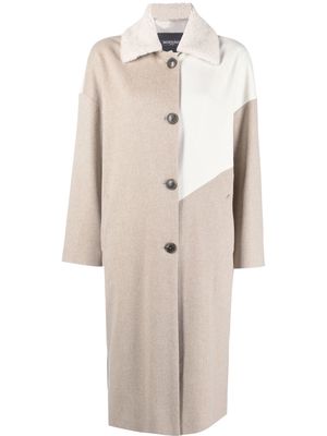 Simonetta Ravizza colour-block panelled coat - Neutrals