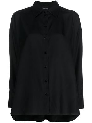 Simonetta Ravizza Crisantemo silk shirt - Black