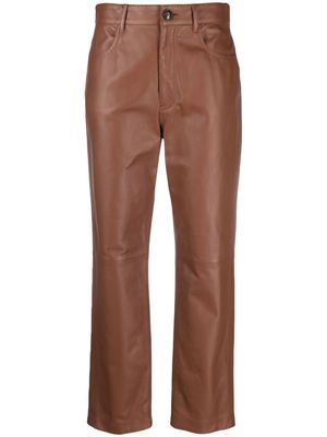 Simonetta Ravizza Diletta leather trousers - Brown