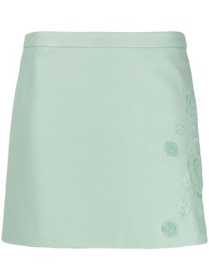 Simonetta Ravizza embroidered-motif fitted skirt - Green