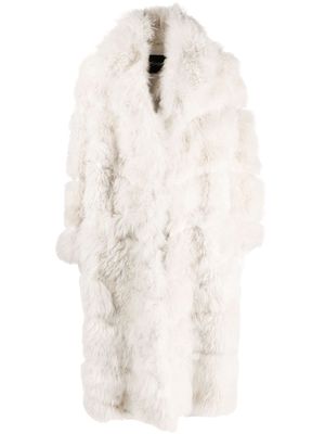 Simonetta Ravizza fur long coat - Neutrals