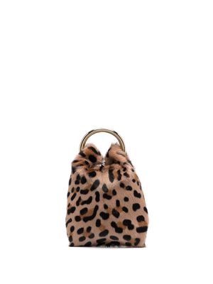 Simonetta Ravizza Furrissima Charm animal-print bag - Brown