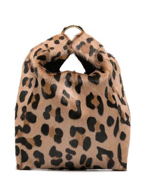 Simonetta Ravizza Furrissima leopard-print clutch bag - Brown