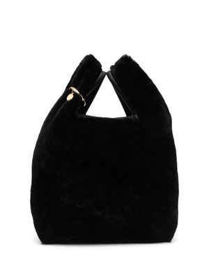 Simonetta Ravizza Furrissima shearling tote bag - Black