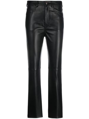Simonetta Ravizza Gabry slim-cut leather trousers - Black