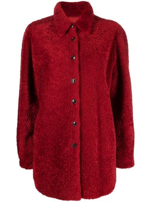 Simonetta Ravizza Jenna shearling shirt-jacket - Red