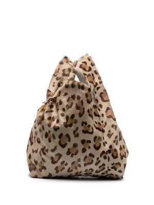 Simonetta Ravizza leopard print tote bag - Brown