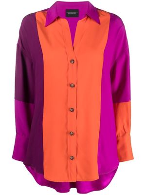 Simonetta Ravizza Megan colour-block silk shirt - Purple