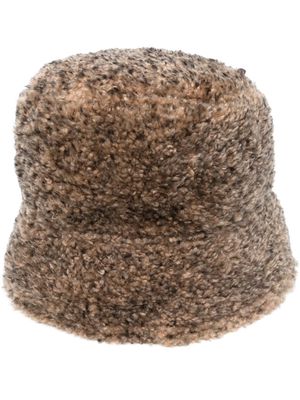 Simonetta Ravizza reversible shearling bucket hat - Brown