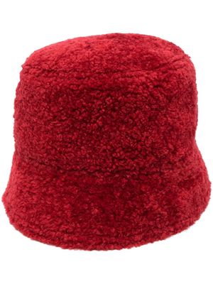 Simonetta Ravizza shearling bucket-hat - Red
