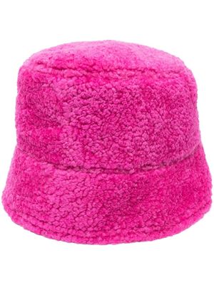Simonetta Ravizza shearling reversible bucket-hat - Pink
