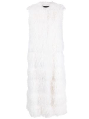 Simonetta Ravizza sleeveless shearling coat - White