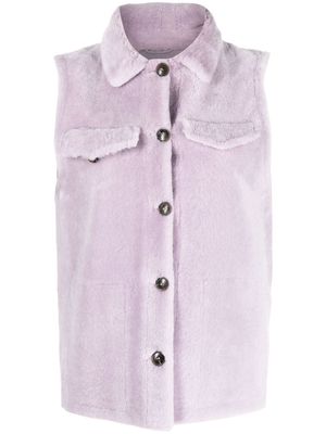Simonetta Ravizza Tom sleeveless shirt-jacket - Purple