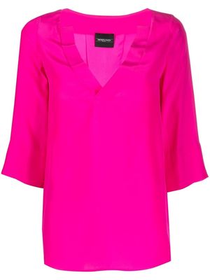 Simonetta Ravizza V-neck silk blouse - Pink