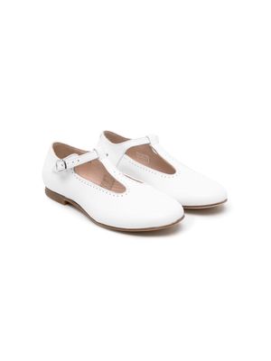 Simonetta T-bar leather Mary janes - White