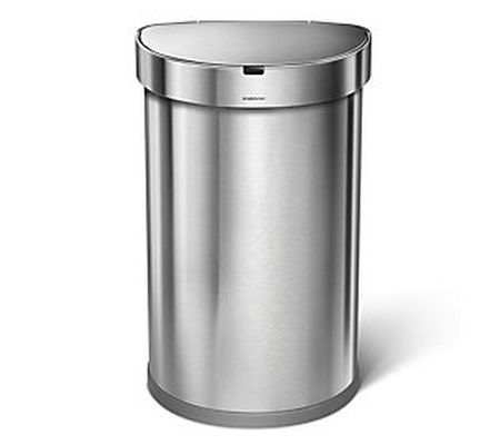 simplehuman 45-L Semi-Round Brushed S/S Motion Sensor Can